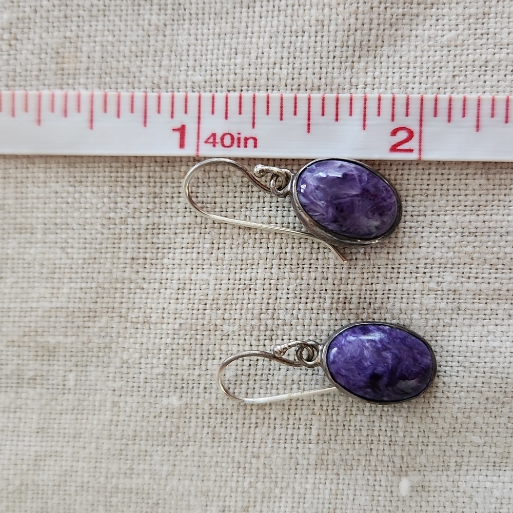 Purple Stone Earrings - image 4